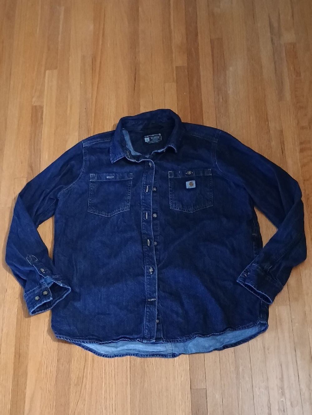 Carhartt Dark Blue Denim Button-Up Jacket